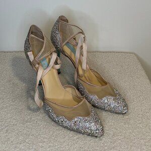 Betsey Johnson | Iris Embellished Ankle Tie Pump
